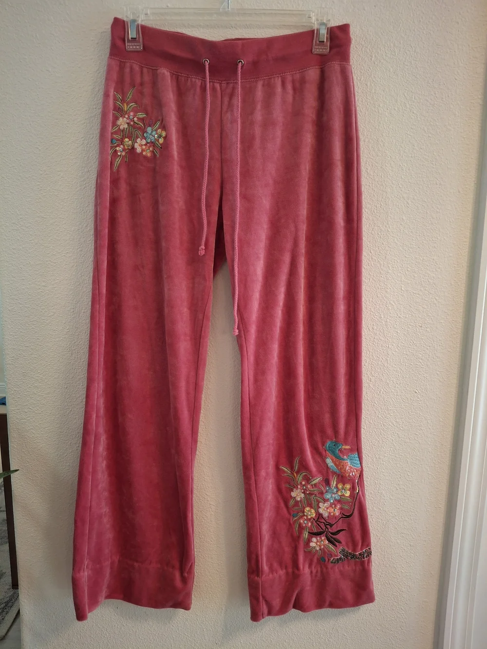 Y2k Vintage BCBGMaxAzria Velour Tracksuit Set With Peacock